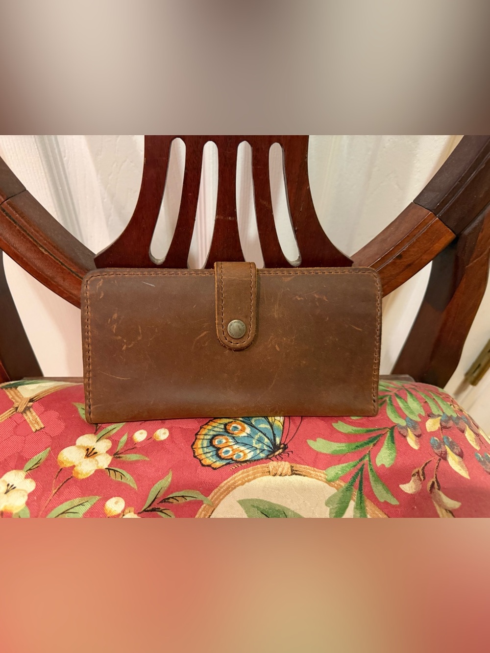 Portland Leather Brown Women's Wallet with Snap Tab